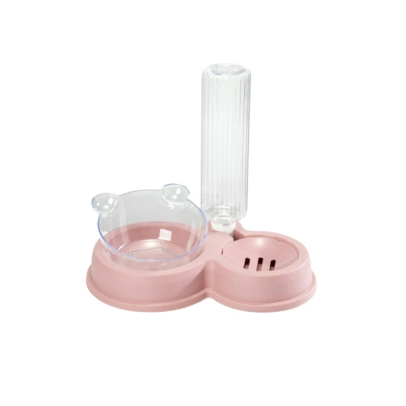 High quality large double bowl automatic water bottle Pet Feeder