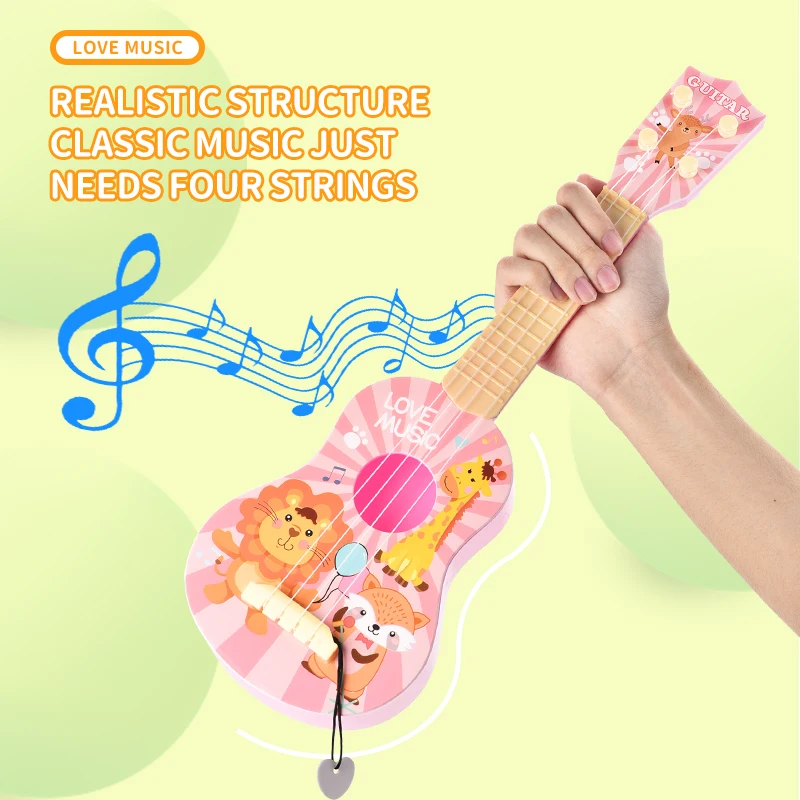 Four-string Guitar Instrument Toys Musical Instruments Early Learning Music Learning Toy Baby Music Toy