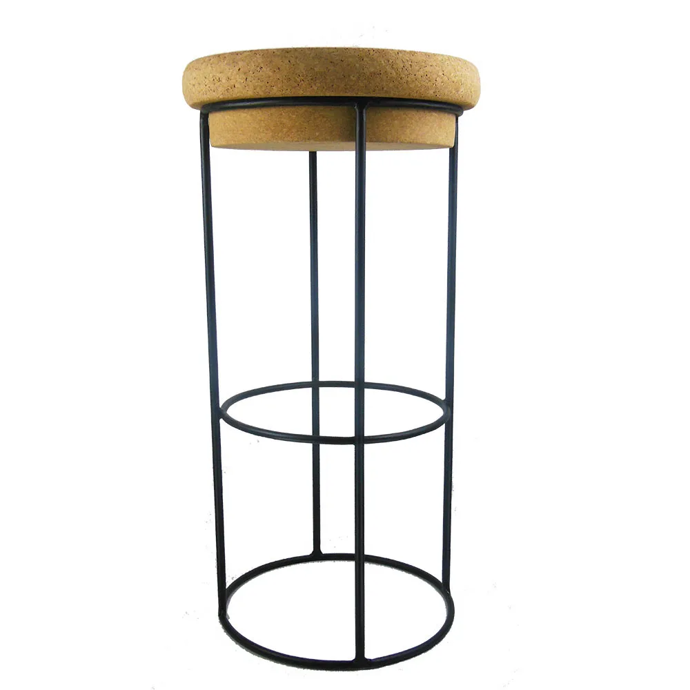 New arrival cork bar stool chair modern style iron frame silk screen with colorful powder coating