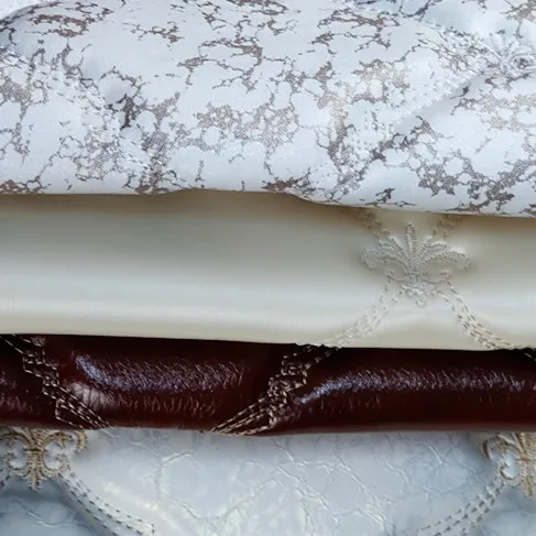 Thickened wholesale waterproof Automotive Microfiber Car Leather Embroidery Fabric