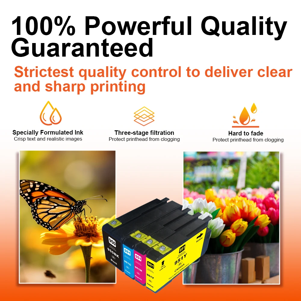 Topjet 950XL 951XL 950 951 XL Cartucho de tinta совместимый цветной чернильный картридж для HP Officejet Pro 8650 8610 струйного принтера