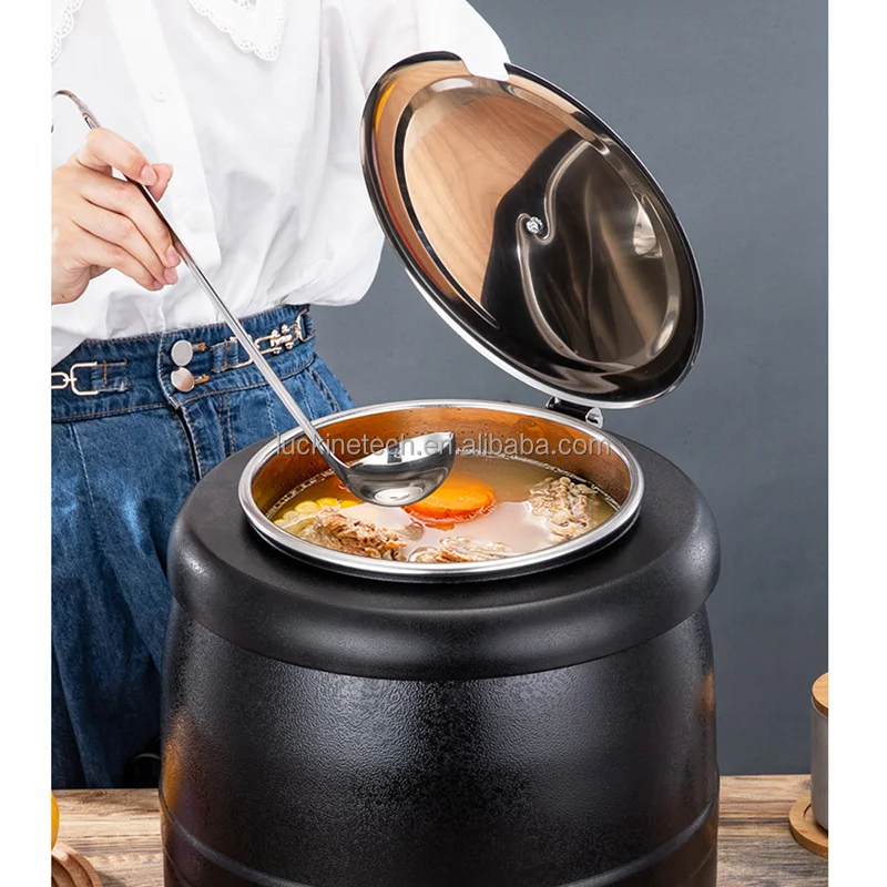 Kitchen equipment commercial 10L soup kettle cooker electric hot pot plate catering buffet food warmer buffet soup warmer stove