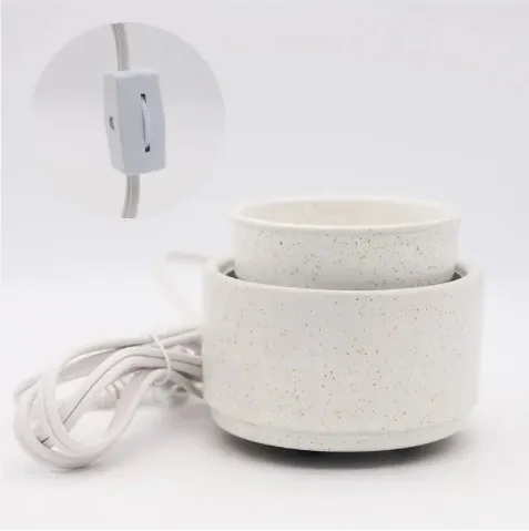 OEM ODM Custom Modern Plate Unique Shaped Ceramic Electric Plug Wax Melt  Wholesale Aromatherapy Burner Jar Candle Warmer
