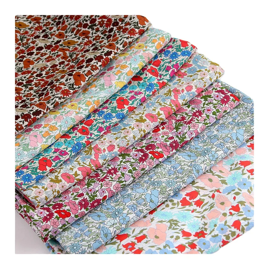 Good price stock digital print liberty london cotton poplin textiles fabric 2024 for baby clothing