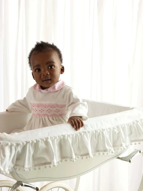 Unisex Baby Organic Cotton Onesie Rompers Jumpsuit Footed Pajama peter pan collar trimmed babygro