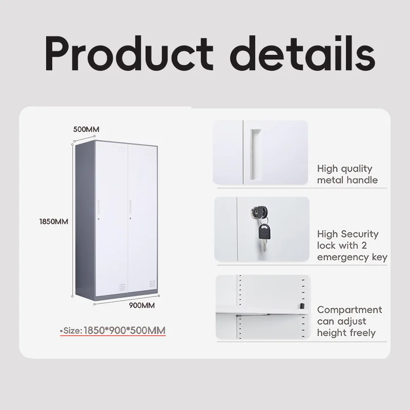 white two door metal wardrobes cabinet metal steel bedroom closet cupboard storage filing cabinets for clothing