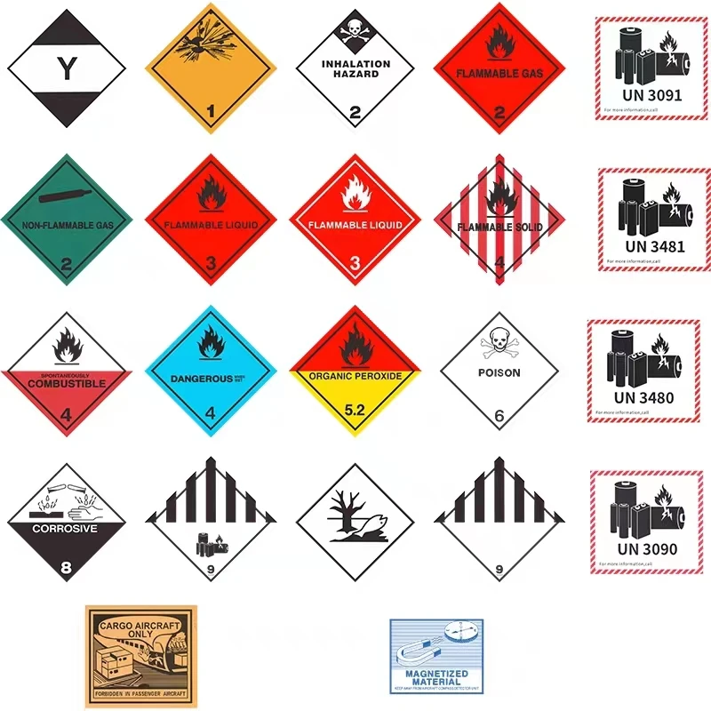 Customized Printing UN3480 ,UN3481,UN3091 Lithium Battery Shipping Caution Label