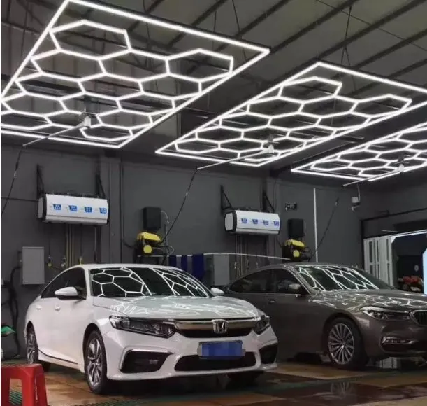 Автомобильный магазин освещение автомобильная мастерская шестигранный светодиодный светильник 220