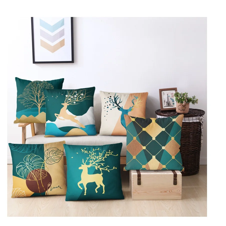 Pillow custom printed logo pattern pillow is customized cartoon pillow for corporate gifts