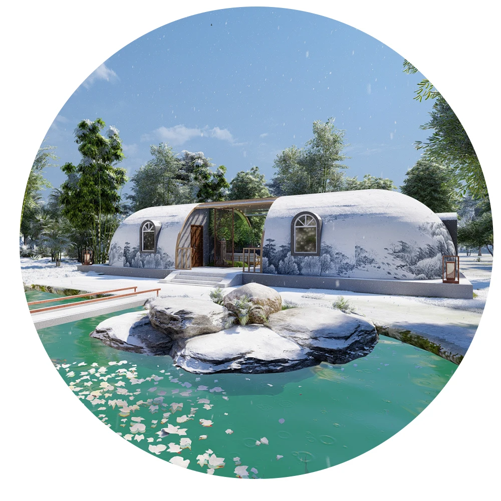 Ecological building dome house price prefabricated module Polystyrene dome Graphene Spherical room