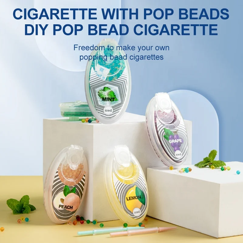 Smokers Favorite Cigarette Click Pops beads Factory Wholesale Menthol Fresh Mouth Cigarette Crush Ball
