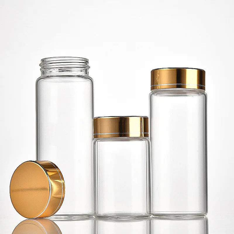 37mm screw mouth aluminum oxide 50ml 150ml 80ml 55ml 30ml 70ml 125ml 90ml 36ml 180ml 25ml transparent glass test tube bottle