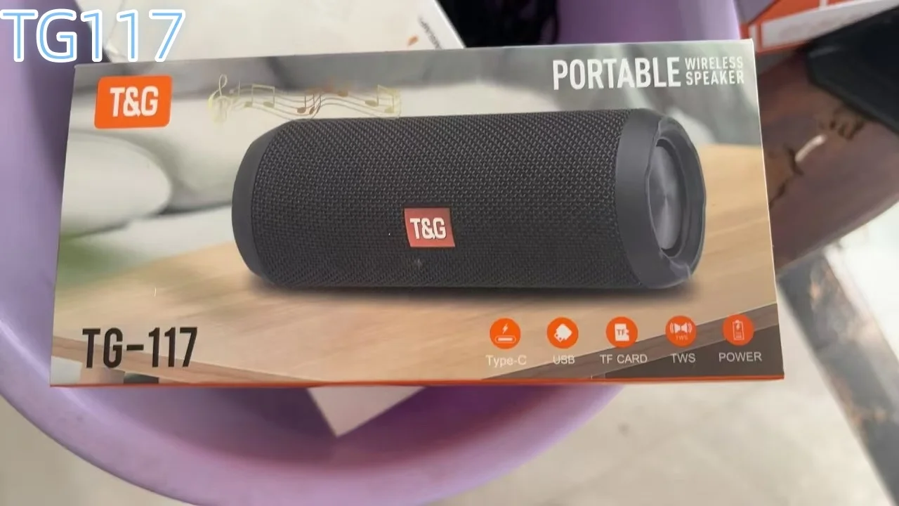 OEM T&G TG117 Speaker outdoor  Wireless BT sports waterproof subwoofer Portable blue tooth  Mini With Tf Card speakers
