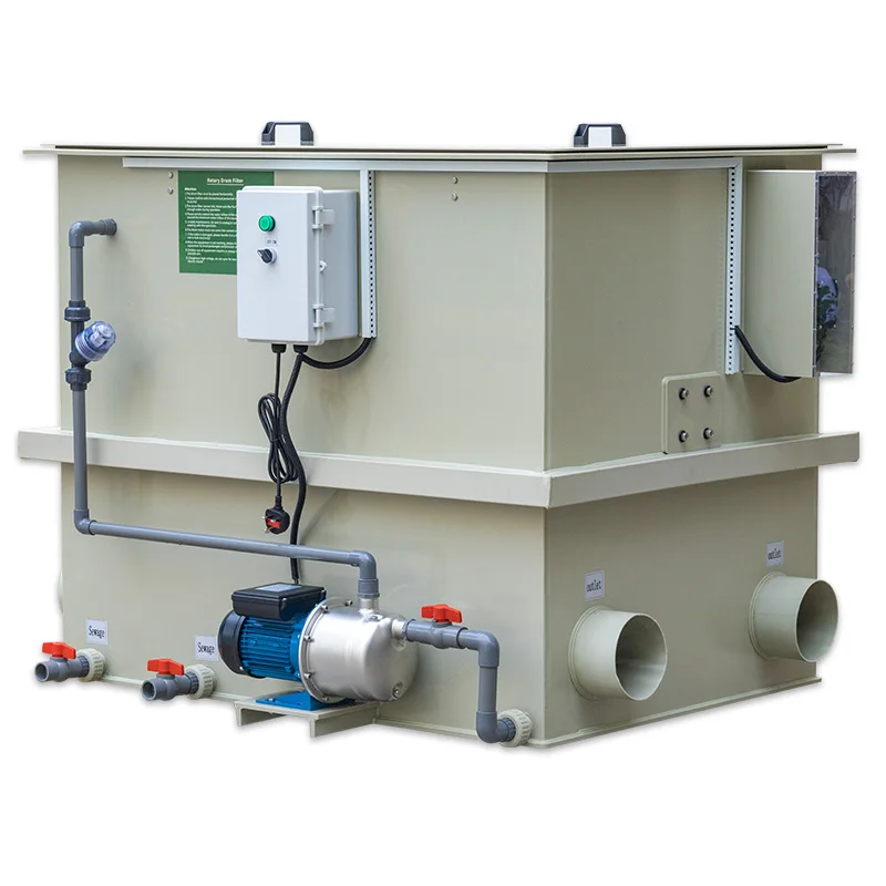 QihangRAS China manufacturer large rotary drum filters for water treatment aquaculture fishing farm drum filter 100m3/hr