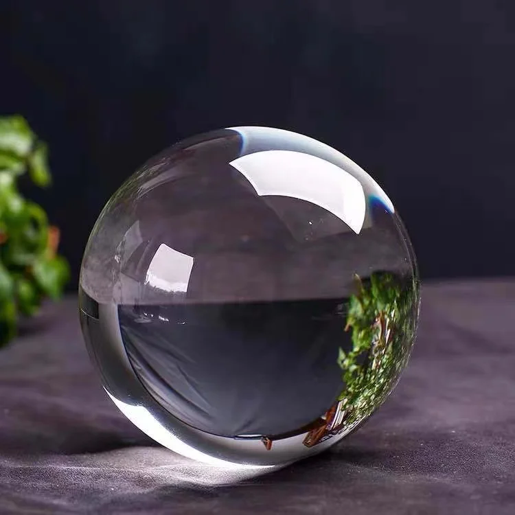 NEW 2022 80mm size Transparent crystal glass sphere K9 clear crystal glass ball improve office home feng shui