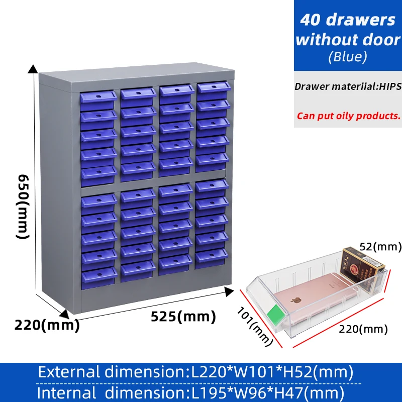 New Style Small Parts Metal Drawer Tool Storage Cabinet Metal Small Plastic Parts For Cabinet