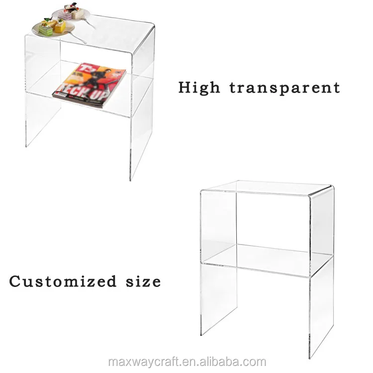 VONVIK Modern Design Clear Acrylic End Table Home Decor Nightstand