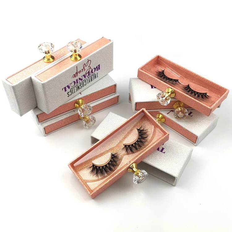 
Wholesale Vendors False Eyelash Custom Eyelash Packaging Box Own Logo Brand Real Fur Lashes 25mm 3D Mink Eyelashes 