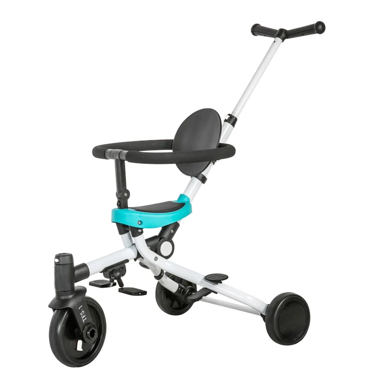Good price 3 wheels two way push land new foldable baby tricycle
