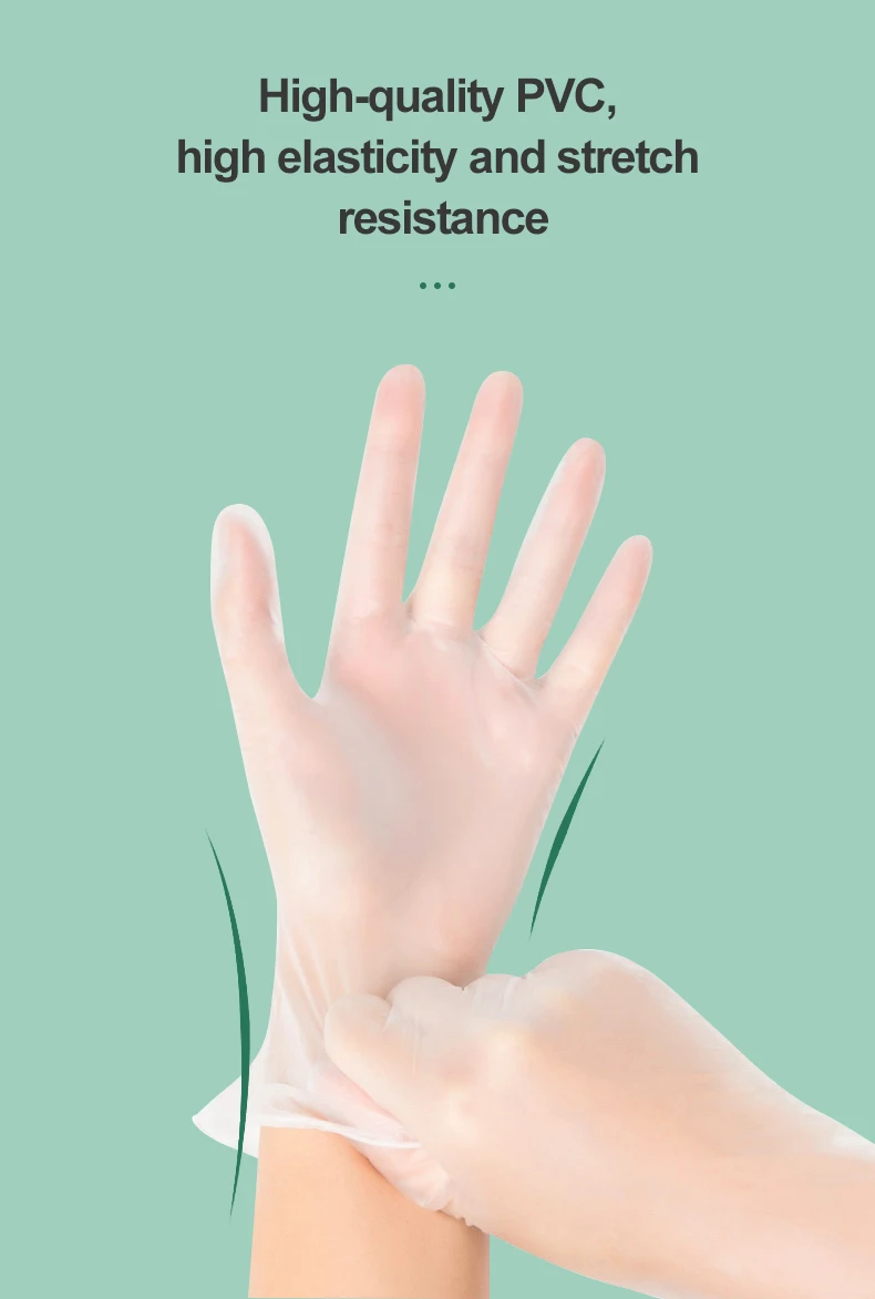 Wholesale vinyl powder free glovees disposable waterproof and transparent vinyl glovees household inspection PVC vinyl glovees