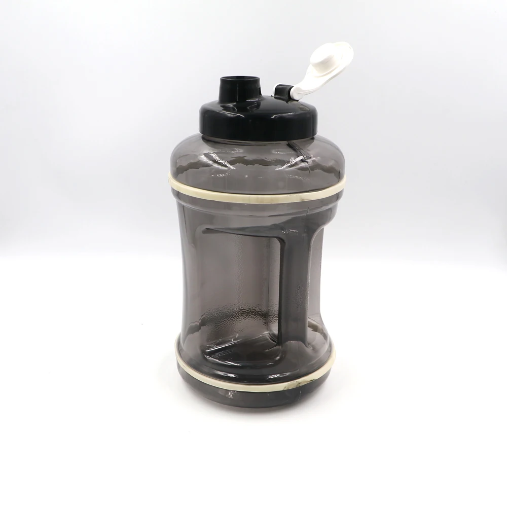 Real eco friendly wide mouth PETG BPA free  2.6L 2L 2 liter plastic fitness sport protein shaker water bottle