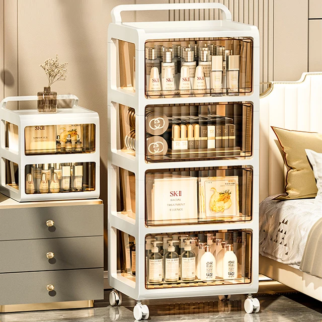 8023-3 China manufacturer 3 tiers plastic storage containers with clear drawers