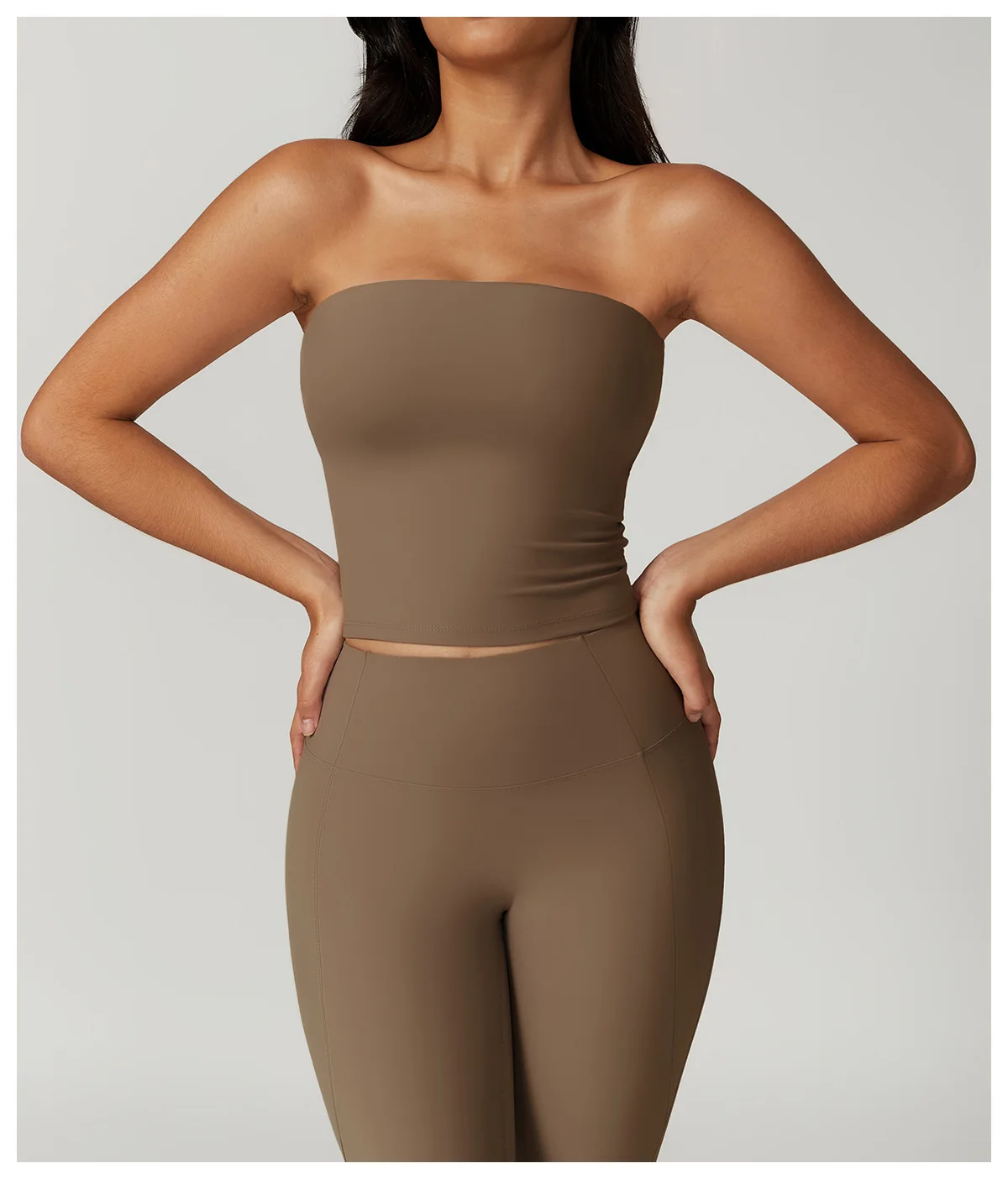 JY Wholesale Fitness Bra High Impacted Breast Lifting Push up Boob Tube Tops Sports Training Strapless Crop Tops for Women