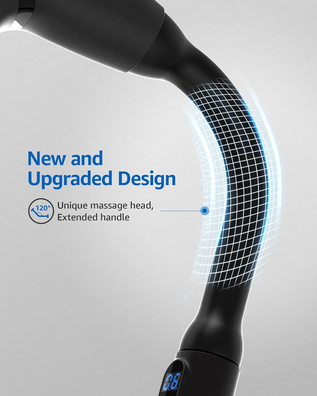 New Design Ease Back Massager Massage Gun Deep Tissue Upgraded Extended Handle Massage Gun with 6 Speed Levels