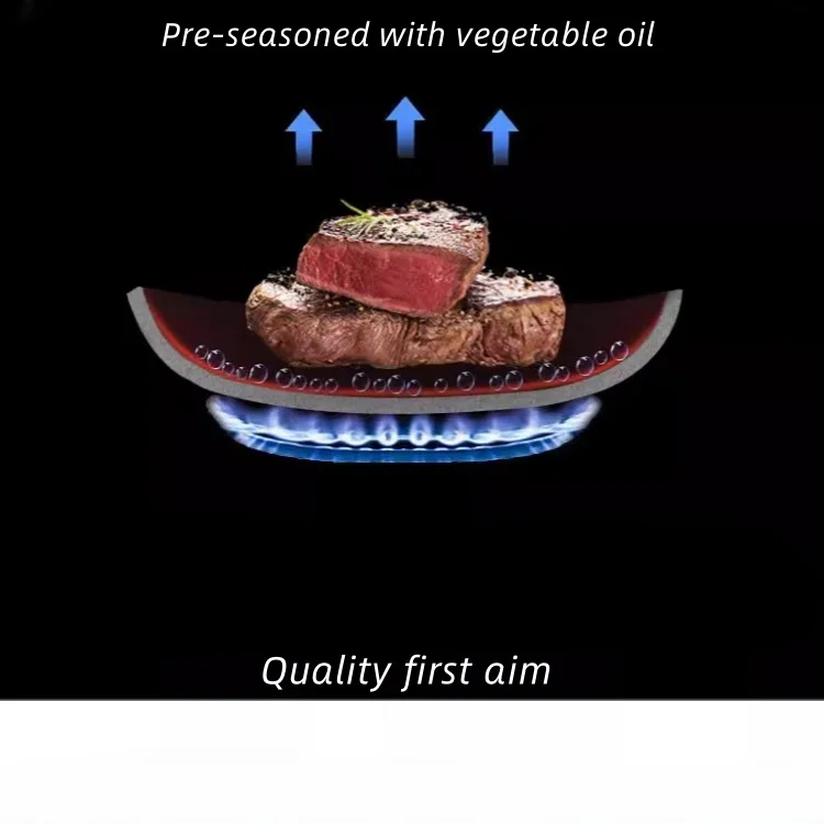 Cast Iron Ingots Pot Saucepan Stock Pot Cooker Household Induction Cooker Gas Stove Universal Flat Pan