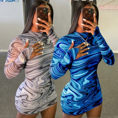 2024 New Arrivals Women Summer Clothing Casual Dresses Club Colorful Bodycon Dress