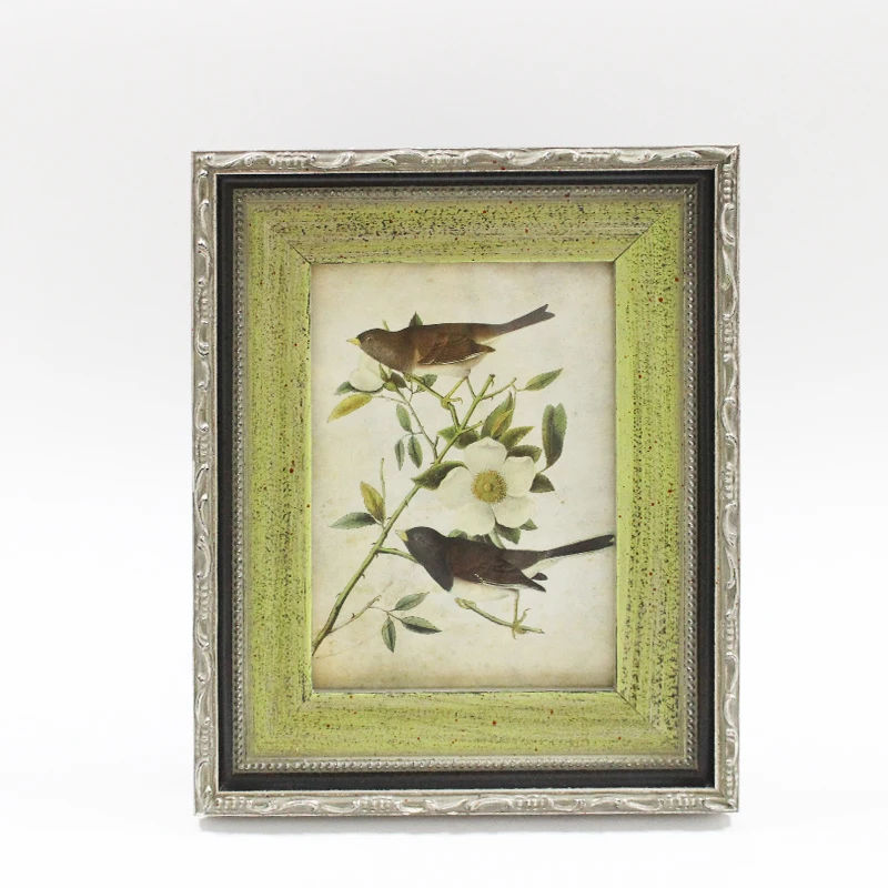 
Vintage European Antique Rectangular Desktop Or Wall Hanging Wooden Picture Photo Frames 