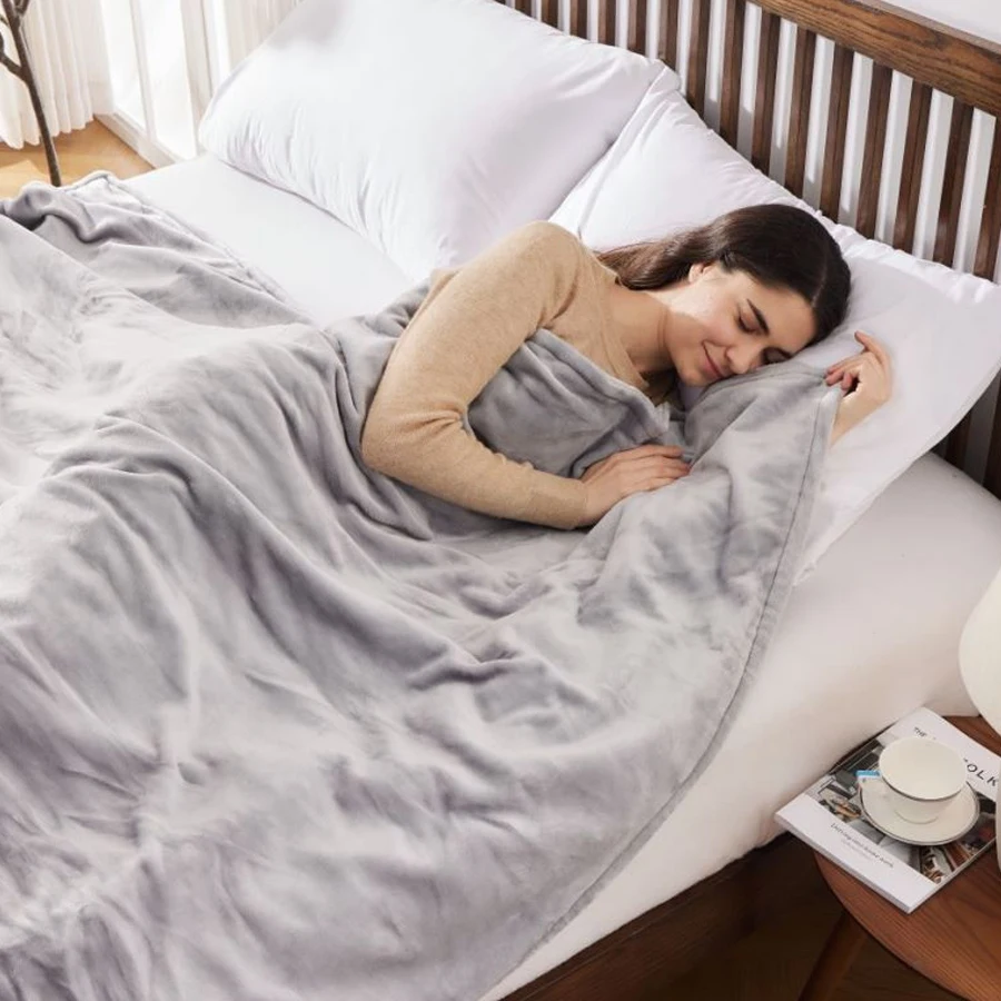 single/king/queen/full Flannel fleece double side electric heated blanket throw