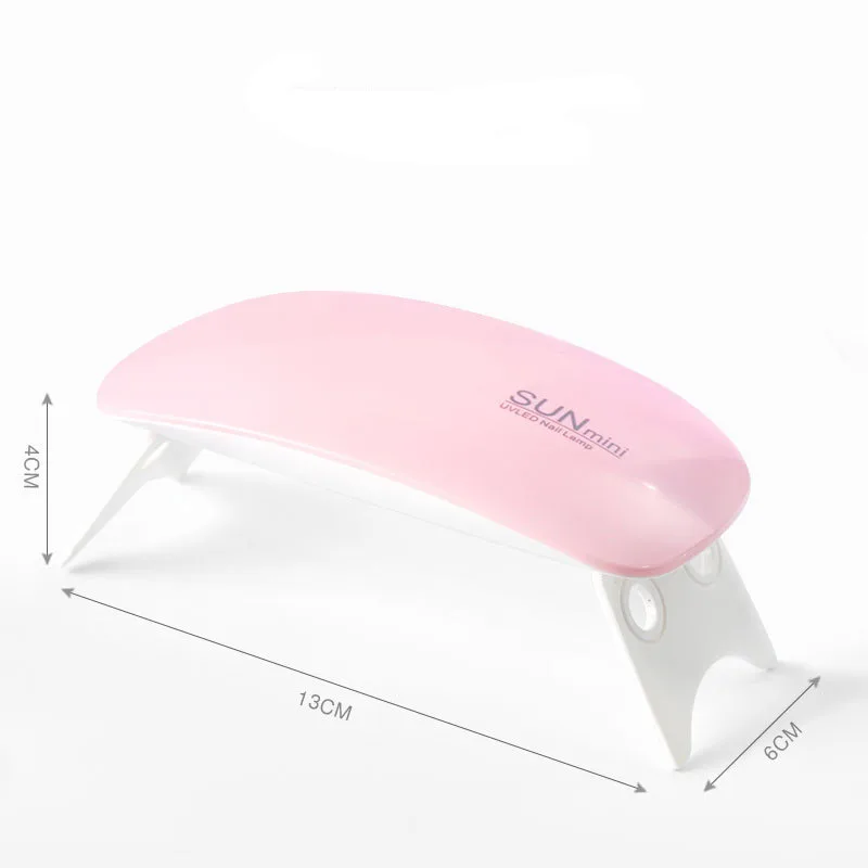 6W Nail Mini Mouse Lamp Curing Nail Polish Glue Dryer LED Portable Therapy Baking Light USB Rechargeable Phototherapy Machine