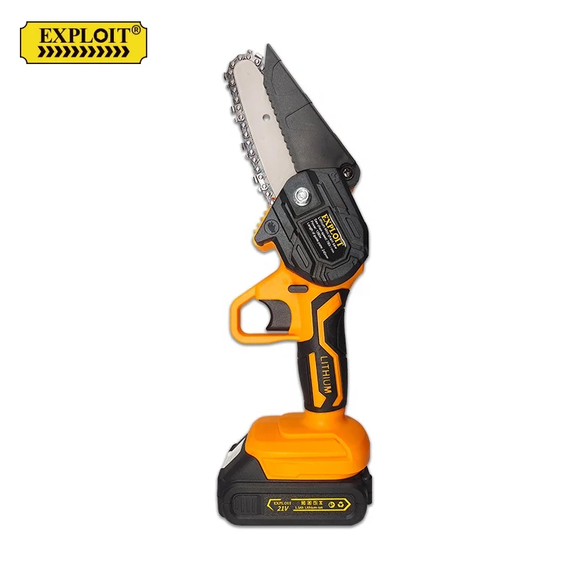 Factory price mini power hand tool chainsaw 21v lithium electric small garden chain saw  cordless chainsaw for sale
