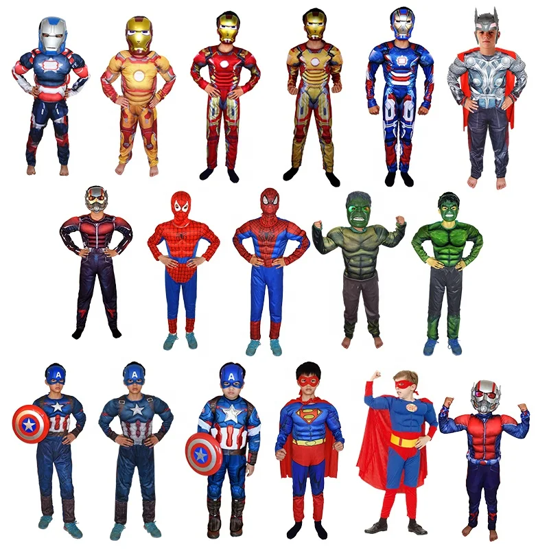 
Superhero Kids Muscle Spiderman Costume Child Cosplay Super Hero Halloween Costumes For Kids Boys Girls Superhero Kids Muscle Spiderman Costume Child Cosplay Super Hero Halloween Costumes For Kids Boys Girls