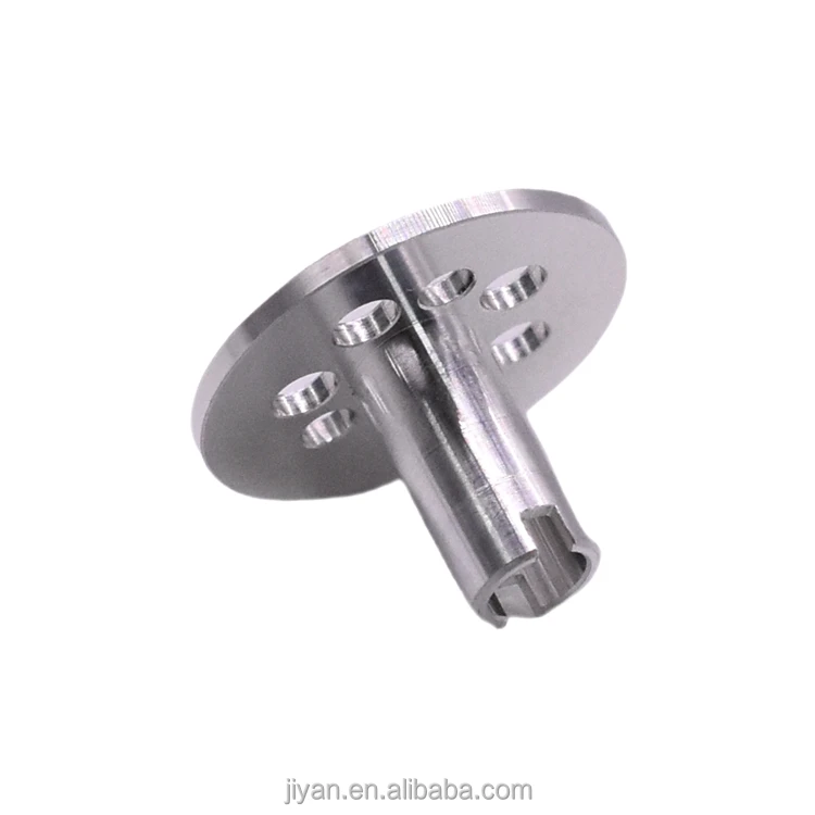 Custom Precision Stainless Steel Perforated Disk With Cylinder Mount