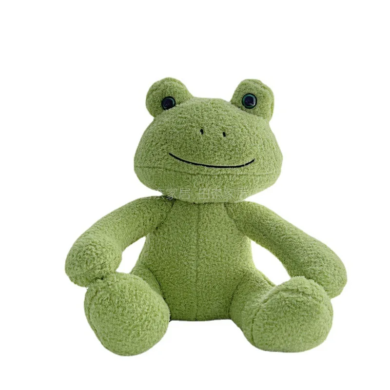 Custom 25cm Design Soft Stuffed Animal Frog Plush Toy With Sweater Wholesale Cute OEM Plush Frog Toys For Claw Machine