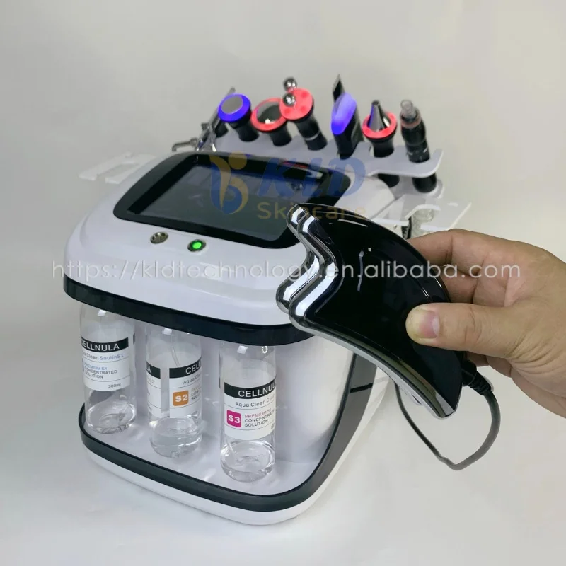 Black Pearl 8 IN 1 Hydra Aqua Facial Bubble Skin Glowing Oxygen Jet RF Lift Portable Anti aging Aesthetic Device