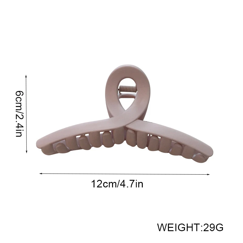 Hot Sale Fashion Women Acrylic Big Hair Clip Accessories Matte Plastic Large Hair Claw For Thick Hair