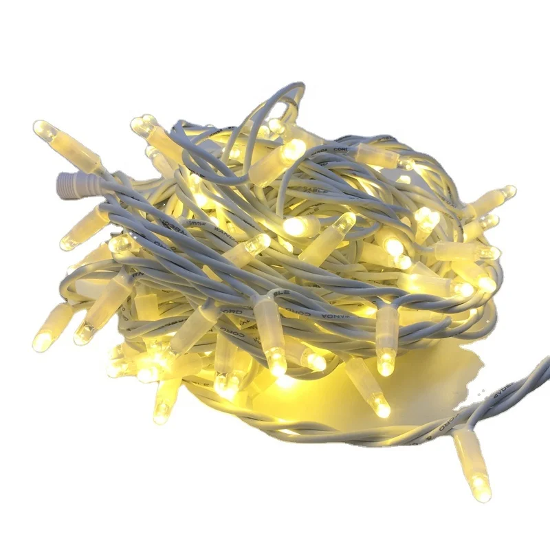 Led Christmas Lights Led String Fairy Light Chain Use Ip67 Ce Rohs Listed Connectable Rubber Cable Flash Outdoor Home Decoration