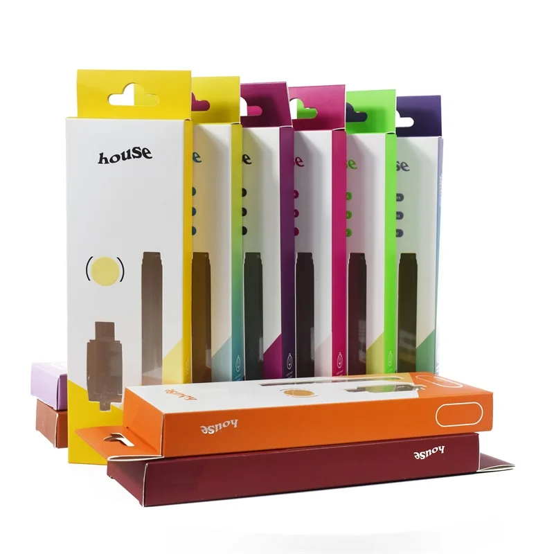 Custom logo 0.5ml 1ml cartridge packaging disposable paper gift box slim battery pen rigid box glo cartridge packaging