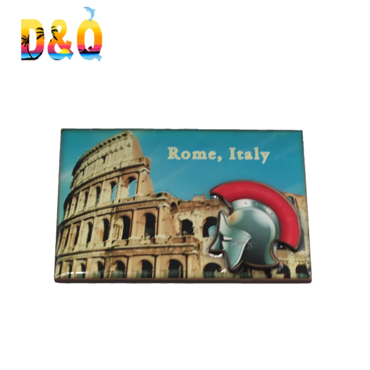 Custom design wood epoxy fridge magnet souvenirs from italy