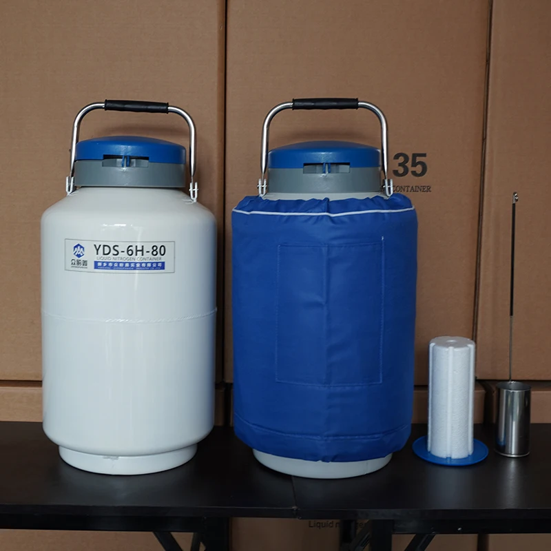 6 Liter YDS-H dry shipper Semen Artificial Insemination Liquid Nitrogen Container