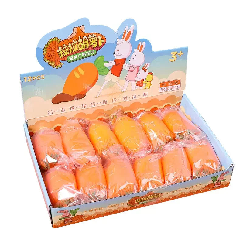 COMEMOIR Factory Wholesale Cute Banana And Carrot Model Stress Relief Toy With Sand Filling