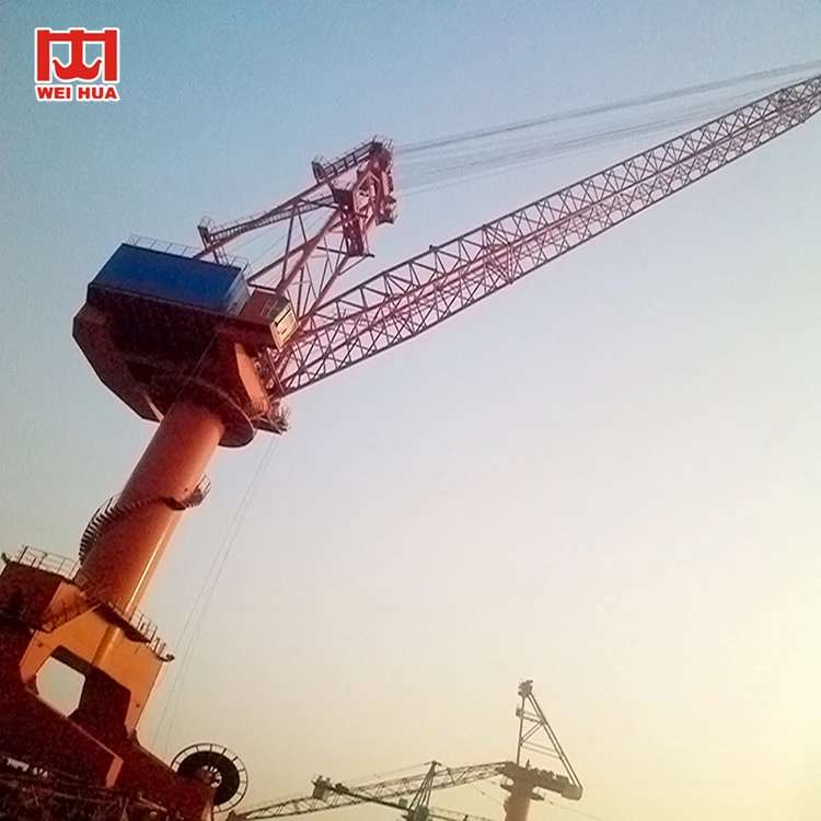 offshore pedestal crane 35 ton 50 ton shipyard mobile portal jib crane dock gantry harbor crane 80 ton