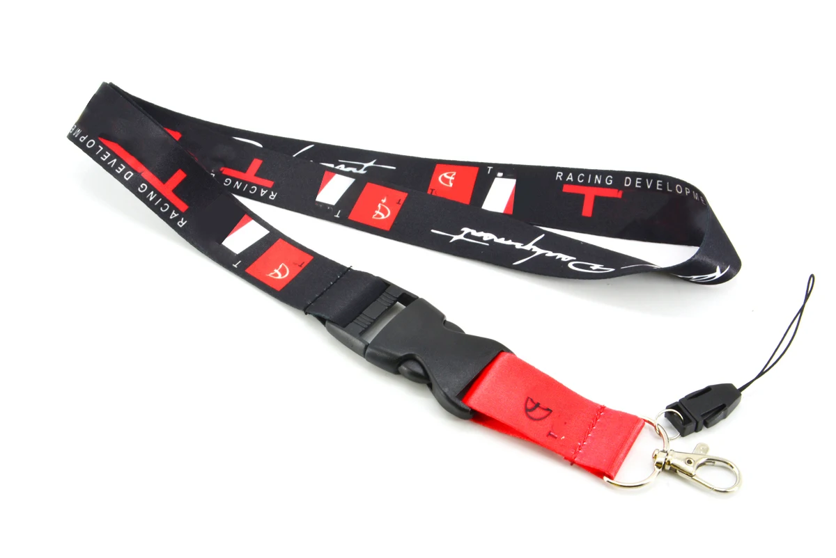  Ttransfer car brand logo custom style double side thermal Woven autocar Nylon lanyards for