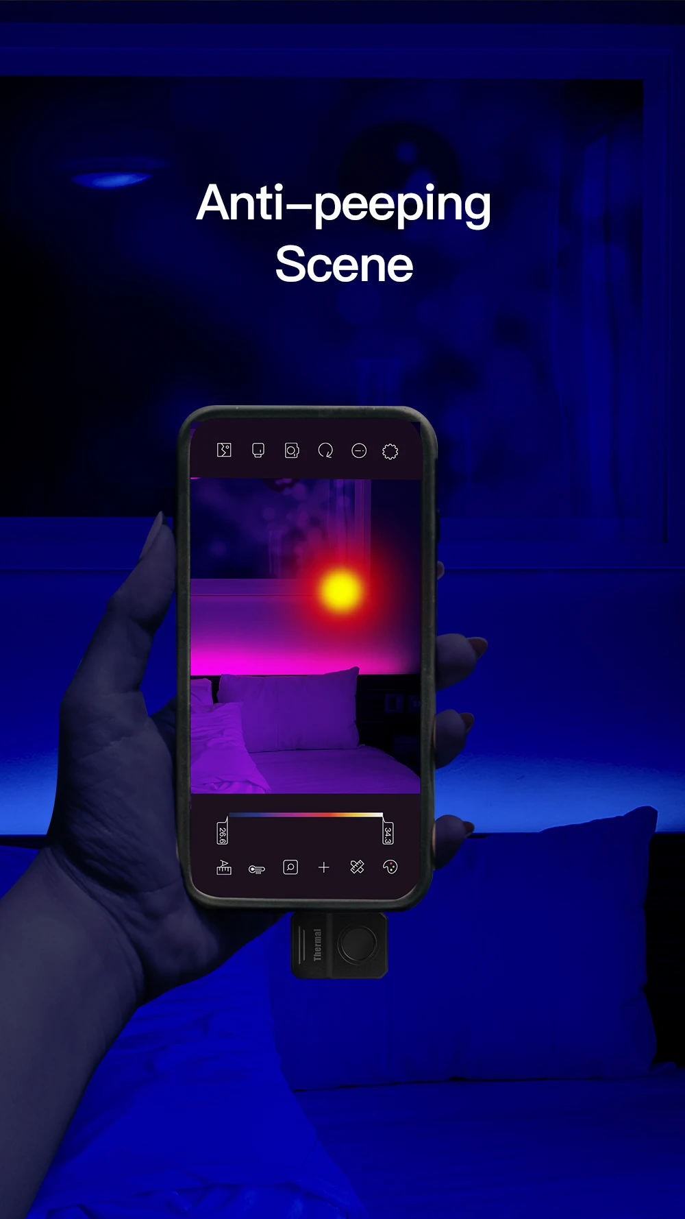 160x120 IR Resolution Infrared thermal imaging camera for Android USB Smartphone  with 25Hz,Henxtech Thermal imaging camera