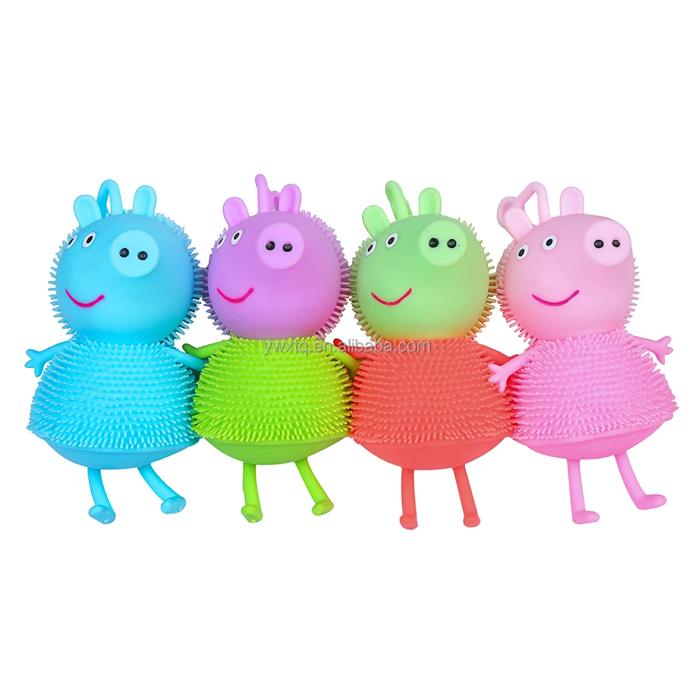 KEHUI Sticky Balls Factory Direct Sales Bouncy Toy Colorful Animal Shape Toy Balls Little Peggy Puffer Ball For Kids