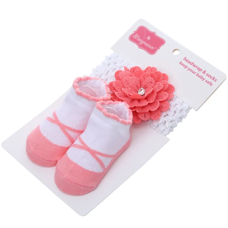 3d Cute Antislip Ruffle Socks Gift Box Set newborn baby boy socks hat set
