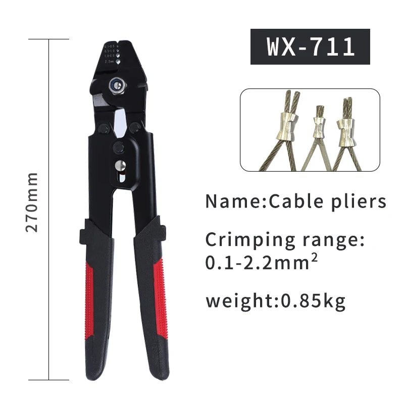 Crimping Plier Wire Rope Swager Crimpers Fishing Plier 260mm Wire Rope Crimping Tool WX-711